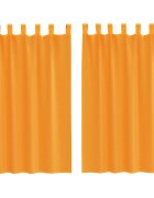 vidaXL Voálové záclony s poutky 2 ks oranžové 140x175 cm