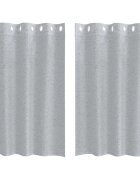vidaXL Voile Záclona 2 ks Tmavě šedá 140 x 140 cm Polyester