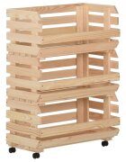 vidaXL Vozík na zeleninu 57 x 30 x 80 cm masivní borové dřevo