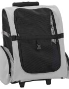 vidaXL Vozík pro domácí mazlíčky 3 v 1 šedý 48 x 32 x (57-106) cm oxfordská látka
