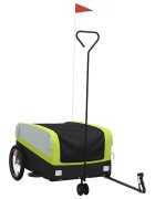 vidaXL Vozík za kolo černý a zelený 45 kg železo