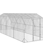 vidaXL Výběh pro slepice 25x8x225 m pozinkovaná ocel