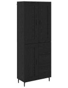 vidaXL Vysoký bufet 2 ks Černý dub 695 x 34 x 180 cm Kompozitní dřevo