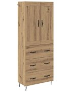vidaXL Vysoký bufet Artisanový dub 695 x 34 x 180 cm Kompozitní dřevo