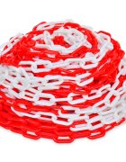 vidaXL Výstražný plastový řetěz červenobílý