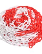 vidaXL Výstražný řetěz červený a bílý 30 m Ø 4 mm plast