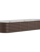 vidaXL Vyvýšený záhon pozinkovaná ocel 224x80x36 cm hnědý