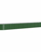 vidaXL Vyvýšený záhon pozinkovaná ocel 440x80x36 cm zelený