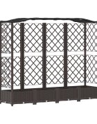 vidaXL Vyvýšený záhon s treláží a střechou Hnědá 2035 x 40 x 123 cm