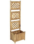 vidaXL Vyvýšený záhon s treláží bambus 40 cm