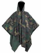 vidaXL Waterproof Army Rain Poncho for Camping/Hiking Camouflage