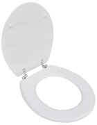 vidaXL WC sedátko MDF s víkem jednoduchý design bílé