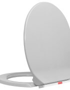vidaXL WC sedátko s pomalým sklápěním rychloupínací světle šedé oválné