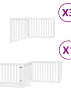 vidaXL Zábrana pro psy s dvířky skládací 10 panelů bílá 800 cm topol