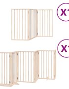 vidaXL Zábrana pro psy s dvířky skládací 9 panelů 450 cm topol
