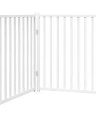 vidaXL Zábrana pro psy skládací 2 panely bílá 160 cm masivní jedle
