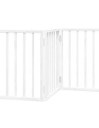 vidaXL Zábrana pro psy skládací 3 panely bílá 150 cm topolové dřevo