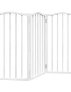 vidaXL Zábrana pro psy skládací 3 panely bílá 150 cm topolové dřevo