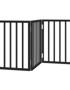 vidaXL Zábrana pro psy skládací 3 panely černá 150 cm topolové dřevo