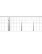 vidaXL Zahradní brána ocelová 350 x 100 cm stříbrná