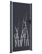 vidaXL Zahradní branka antracitová 100 x 175 cm ocelová design trávy