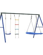 vidaXL Zahradní houpací set s houpačkou žebříkem a houpacím hnízdem