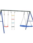 vidaXL Zahradní houpací set s houpačkou žebříkem a houpacím hnízdem