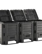 vidaXL Zahradní kompostér černý 1 200 l