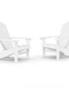 vidaXL Zahradní křesla Adirondack 2 ks HDPE bílá