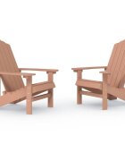 vidaXL Zahradní křesla Adirondack 2 ks HDPE hnědá