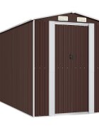vidaXL Zahradní kůlna tmavě hnědá 192 x 440 x 223 cm pozinkovaná ocel