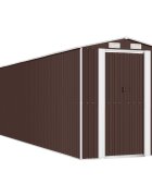 vidaXL Zahradní kůlna tmavě hnědá 192 x 855 x 223 cm pozinkovaná ocel