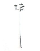 vidaXL Zahradní lampa Kingston kandelábr se 3 rameny 215 cm bílý