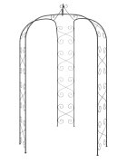 vidaXL Zahradní oblouk černý Ø180 x 255 cm ocel