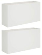vidaXL Zahradní pěstebník 2 ks Bílá 100 x 30 x 50 cm