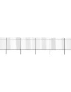 vidaXL Zahradní plot s kopím nahoře ocelový 1005 x 150 cm černý