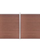 vidaXL Zahradní plot WPC 353 x 186 cm hnědý