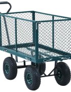 vidaXL Zahradní ruční vozík zelený 350 kg