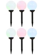 vidaXL Zahradní solární lampy 6 ks LED kulovité 20 cm RGB