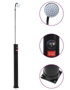 vidaXL Zahradní solární sprcha černá 215 cm 8 l