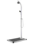 vidaXL Zahradní sprcha s šedou základnou 220 cm hliník