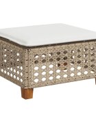 vidaXL Zahradní stolička s poduškou béžová 635 x 56 x 32 cm polyratan