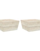 vidaXL Zahradní stoly 2 ks 60 x 60 x 30 cm impregnované smrkové dřevo