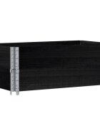 vidaXL Zahradní truhlík černý 100 x 50 cm masivní borové dřevo
