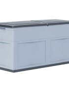 vidaXL Zahradní úložný box 320 l šedo-černý
