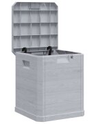 vidaXL Zahradní úložný box 90 l světle šedý