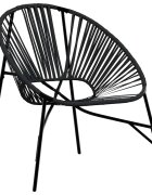 vidaXL Zahradní vajíčková židle Black Poly Rattan