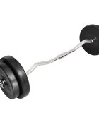 vidaXL Zakřivená tyč se závažím 30 kg
