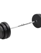 vidaXL Zakřivená tyč se závažím 90 kg