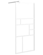 vidaXL Zástěna do průchozí sprchy 80 x 195 cm ESG sklo bílá